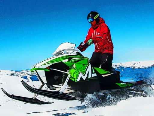 Snowmobile Jigsaw - browser game screenshot