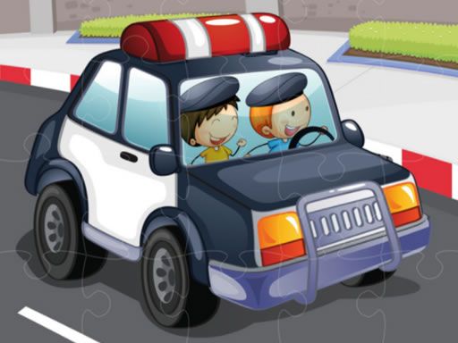 Police Cars Jigsaw Game Police Cars Jigsaw Game - browser game screenshot