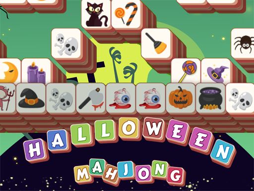 Halloween Mahjong Tiles - browser game screenshot