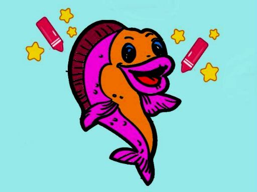 Easy To Paint GoldFish - browser game screenshot