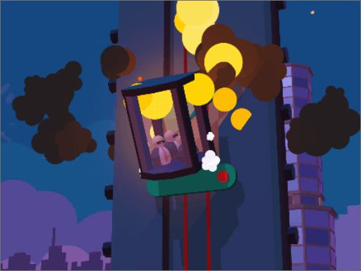 Elevator Fall - browser game screenshot