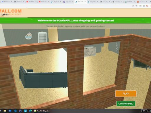 Play In Mall - browser game screenshot