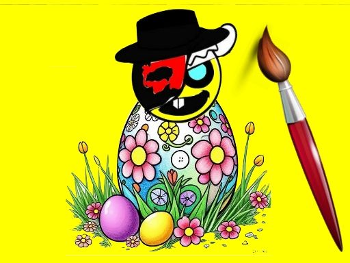 Sprunki Easter Coloring - browser game screenshot