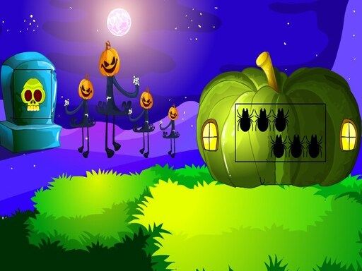 Halloween Pumpkin Forest Escape - browser game screenshot