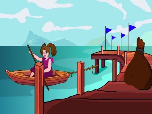 Boat Girl Escape - browser game screenshot