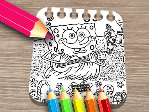 Sponge on the Run Coloring Book - browser game screenshot
