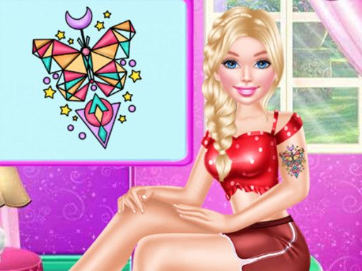 Doll Funny Tattoo Shop - browser game screenshot