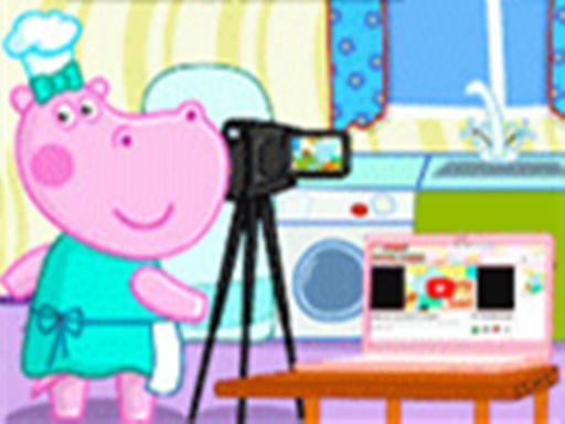 Hippo YouTube Desserts Video Filming - browser game screenshot