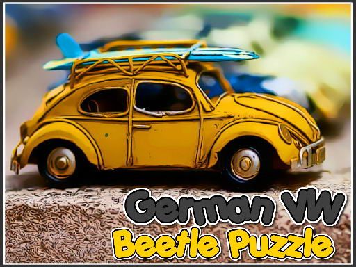 German VW Beetle Puzzle - browser game screenshot