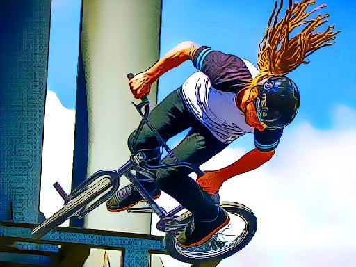 BMX Bikers Jigsaw - browser game screenshot