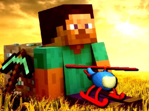 Minecraft Helicopter Adventure - browser game screenshot