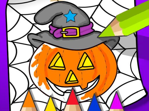 Halloween Coloring Book Game - browser game screenshot