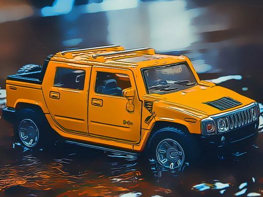 Hummer Jeep Puzzle - browser game screenshot