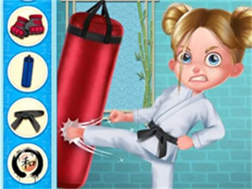 Karate Girl Vs School Bully Game - browser game screenshot