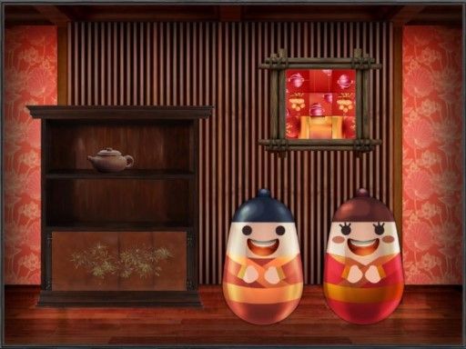 Amgel Chinese Room Escape - browser game screenshot
