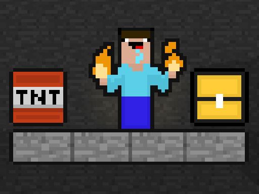 Noob vs TNT Boom - browser game screenshot