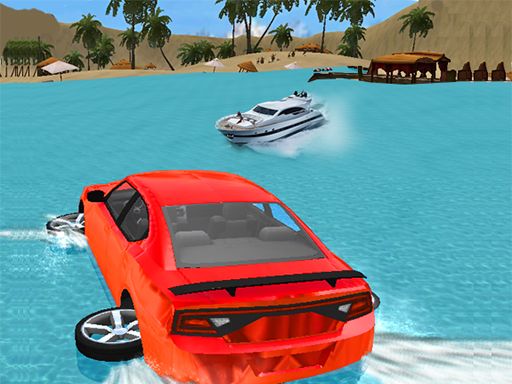 Water Slide Car Race - browser game screenshot