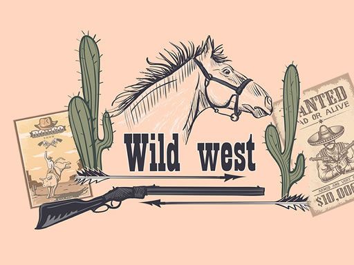 Wild Wild West Memory - browser game screenshot