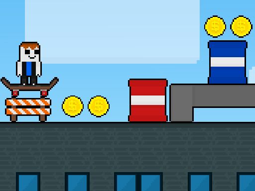 Obby Skate Forever Parkour - browser game screenshot
