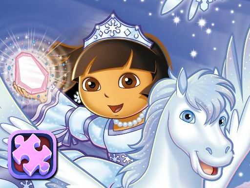 Dora Winter Holiday Puzzles Dora Winter Holiday Puzzles - browser game screenshot