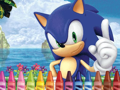 Sonic Coloring - browser game screenshot