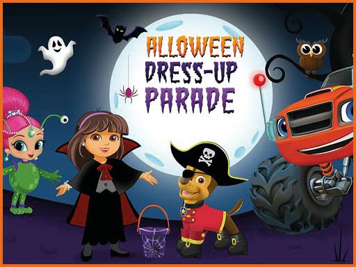 Nick jr. Halloween Dress up Parade - browser game screenshot