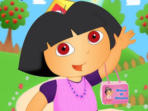 Cute Dora Dressup - browser game screenshot