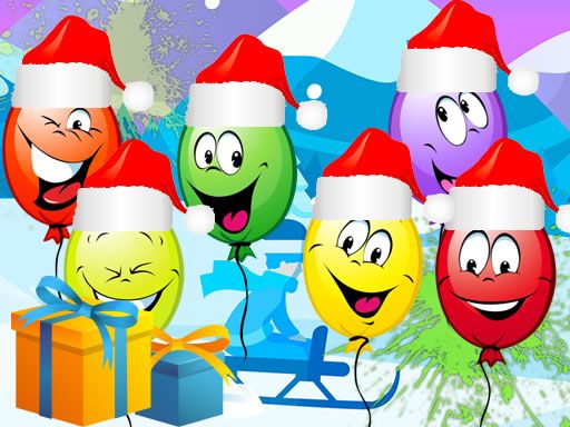 Christmas Balloons Bursting - browser game screenshot