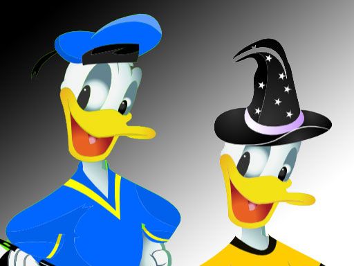 Donald Duck Dressup - browser game screenshot
