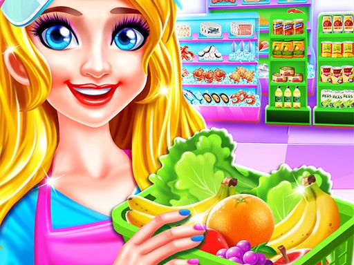 Supermarket Girl Cleanup - browser game screenshot
