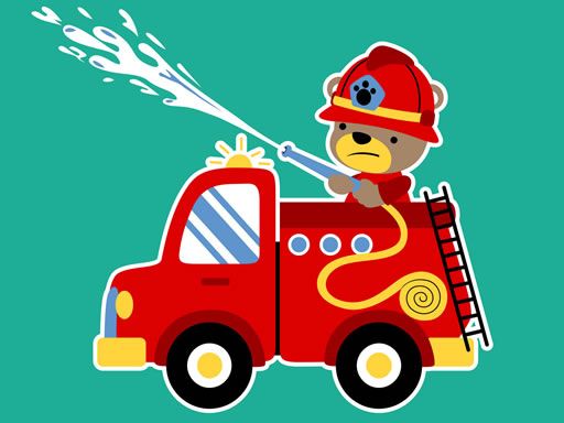 Animal Firetrucks Match 3 - browser game screenshot