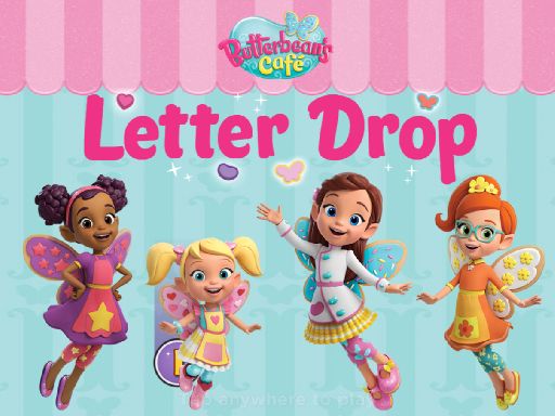 Butterbean Cafe: Letter Drop - browser game screenshot