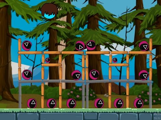 Angry Shoot Squid Game - browser game screenshot