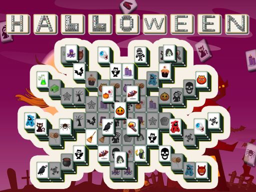 Halloween Mahjong Deluxe 2020 - browser game screenshot