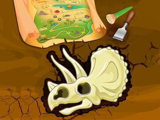 Dinasaur Bone Digging Game - browser game screenshot