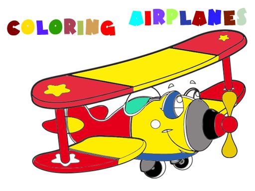 Coloring Book- Airplane V 2.0 - browser game screenshot