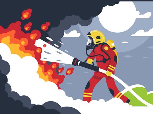 Fire Fighters Jigsaw - browser game screenshot