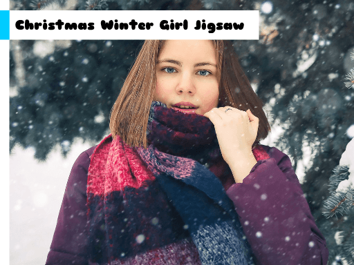 Christmas Winter Girl Jigsaw - browser game screenshot