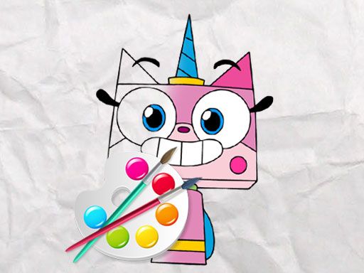 Unicorn Kitty Coloring Book - browser game screenshot