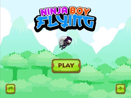 Ninja flying boy Ninja flying boy - browser game screenshot
