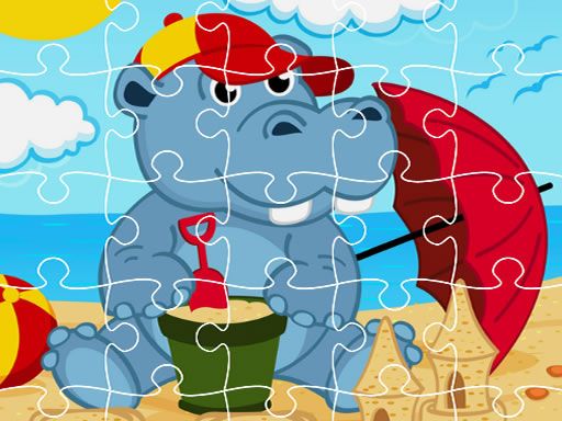Hippo Jigsaw Hippo Jigsaw - browser game screenshot