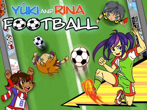 Yuki and Rina Football - browser game screenshot