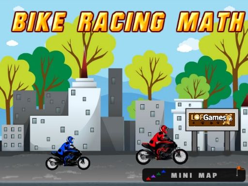 Bike Racing Math - browser game screenshot
