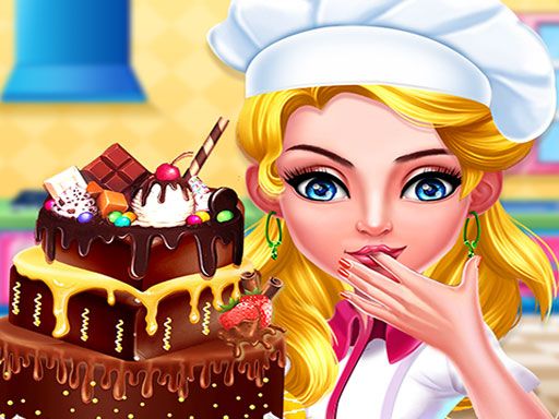 Chocolate cake cooking party - browser game screenshot