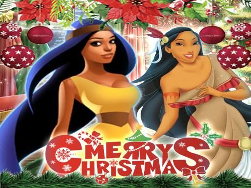 Pocahontas Christmas Sweater Dress Up - browser game screenshot