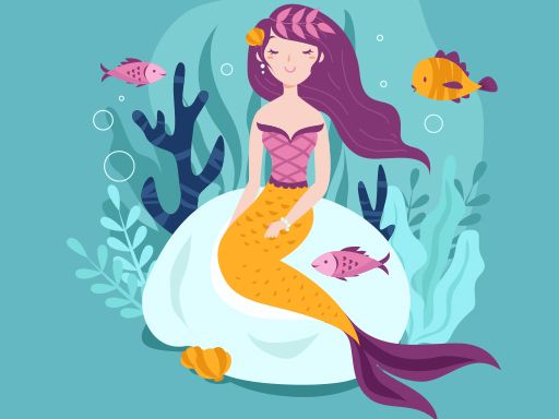 Mermaid Jigsaw - browser game screenshot