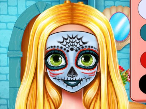 SISTER HALLOWEEN FACE PAINT - browser game screenshot