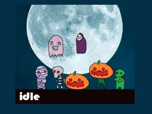 Idle Helloween HD - browser game screenshot