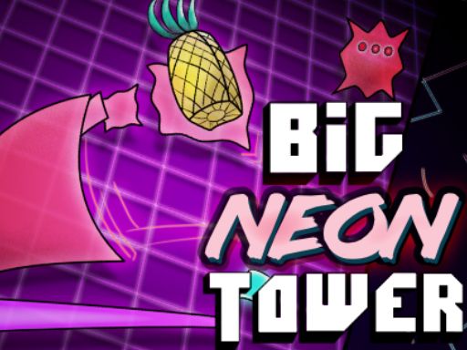 Big NEON Tower VS Tiny Square - browser game screenshot