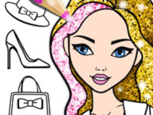 Fashion Coloring Glitter - browser game screenshot
